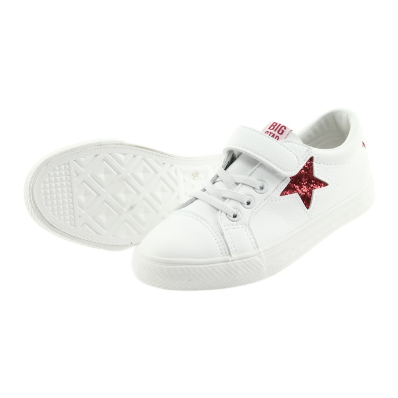 Big Star Velcro sneakers star 374102 white red 5