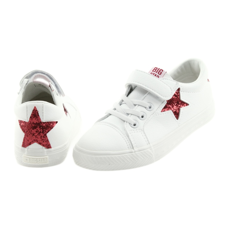 Big Star Velcro sneakers star 374102 white red 4