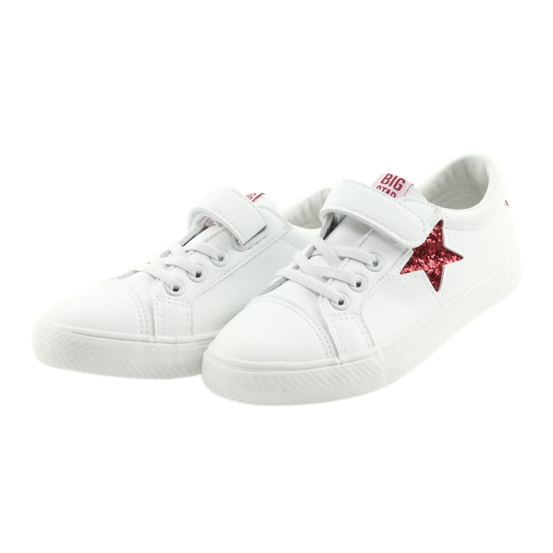 Big Star Velcro sneakers star 374102 white red 3