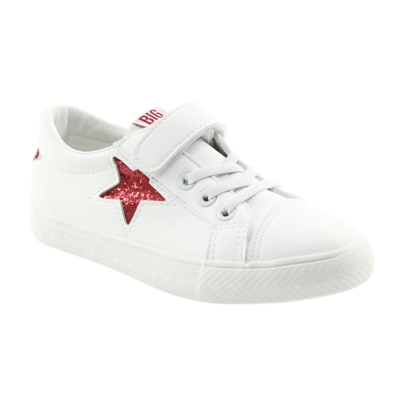 Big Star Velcro sneakers star 374102 white red 1