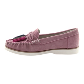 Comfortable women's loafers Filippo 641 pink 2