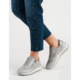 Sports shoes with crystals grey 2 Sports shoes with crystals grey 2