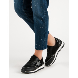 Sports shoes with crystals black 2 Sports shoes with crystals black 2