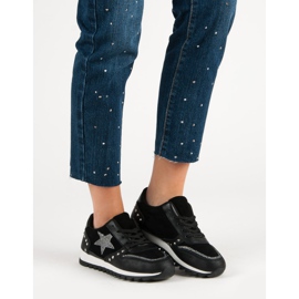 Sports shoes with crystals black 1 Sports shoes with crystals black 1