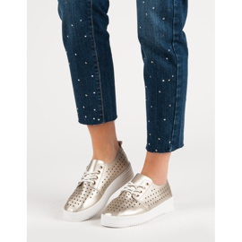 Golden Openwork Sneakers 1