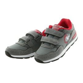 American Club American BS08 leather insole sports shoes grey red 3