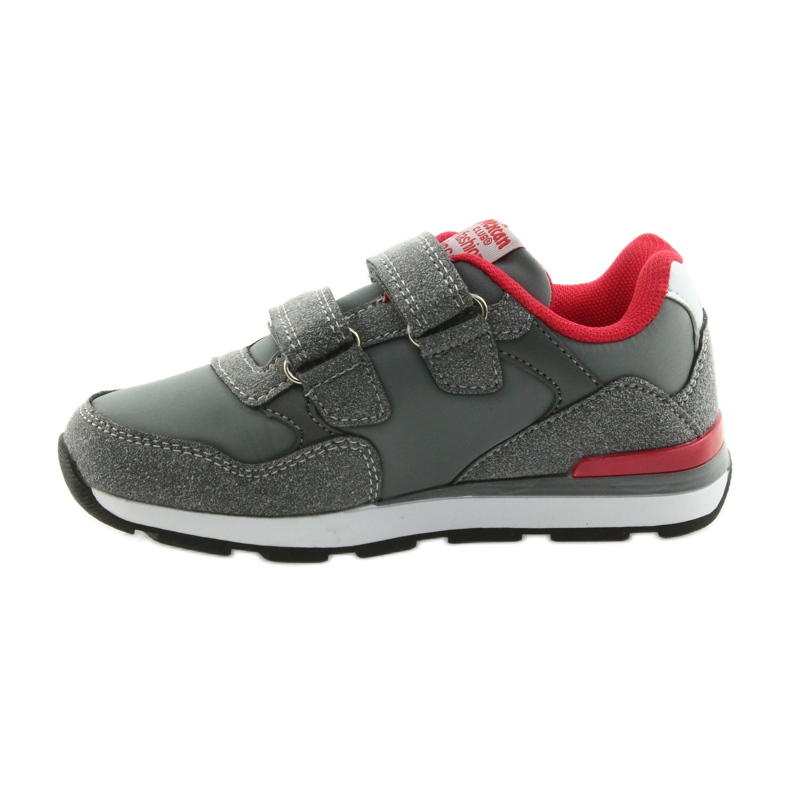 American Club American BS08 leather insole sports shoes grey red 2