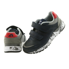 American Club sports shoes, leather insert BS11 05 grey red navy blue 4 American Club sports shoes, leather insert BS11 05 grey red navy blue 4