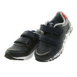 American Club sports shoes, leather insert BS11 05 grey red navy blue 3 American Club sports shoes, leather insert BS11 05 grey red navy blue 3