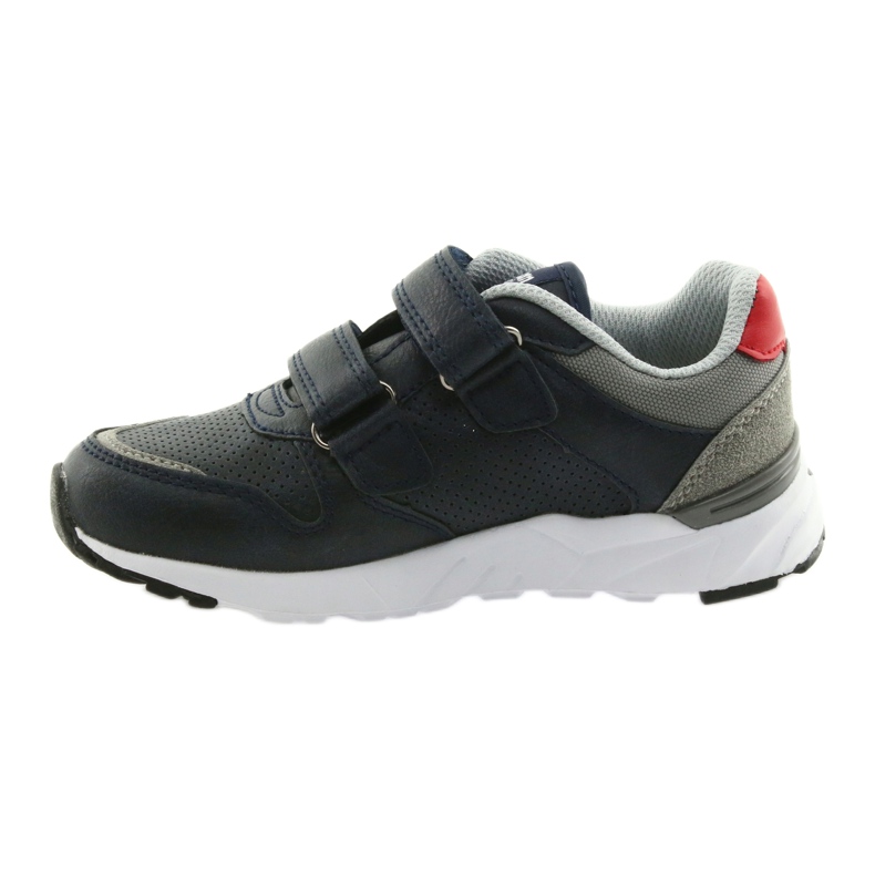 American Club sports shoes, leather insert BS11 05 grey red navy blue 2 American Club sports shoes, leather insert BS11 05 grey red navy blue 2
