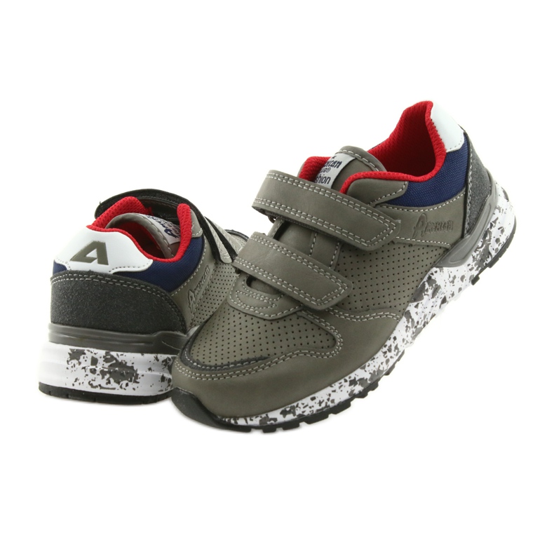 American Club sports shoes with leather insole grey red navy blue 4 American Club sports shoes with leather insole grey red navy blue 4