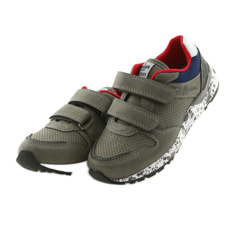 American Club sports shoes with leather insole grey red navy blue 3 American Club sports shoes with leather insole grey red navy blue 3