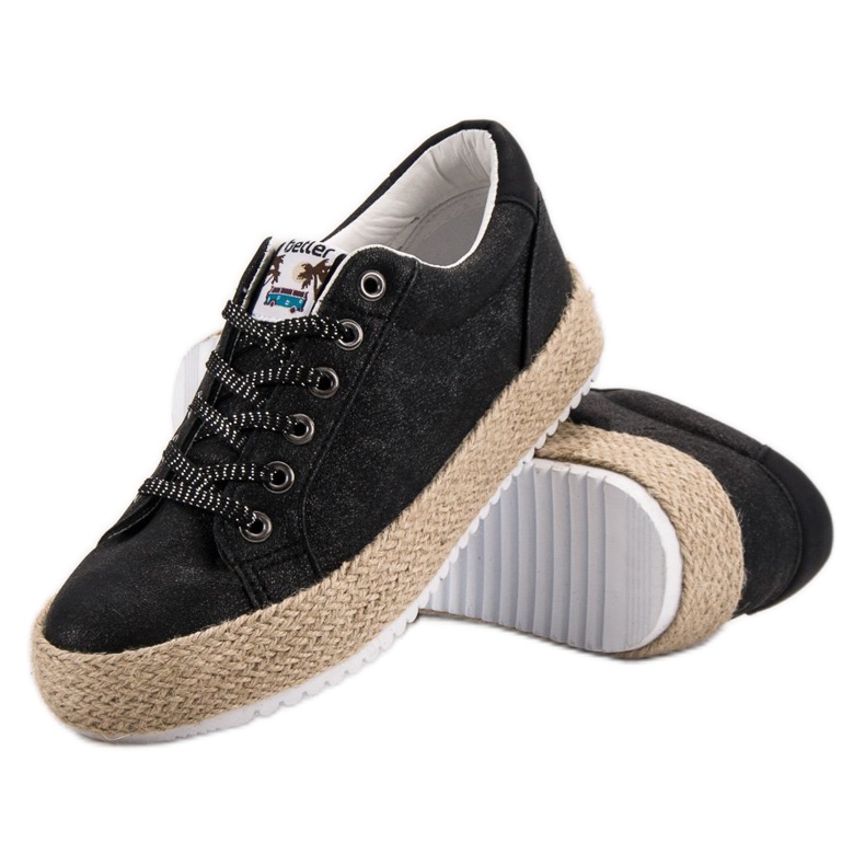 Betler Fashionable Espadrilles sneakers black 1 Betler Fashionable Espadrilles sneakers black 1