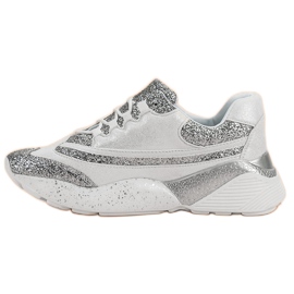 Sports shoes with glitter VICES white 1 Sports shoes with glitter VICES white 1