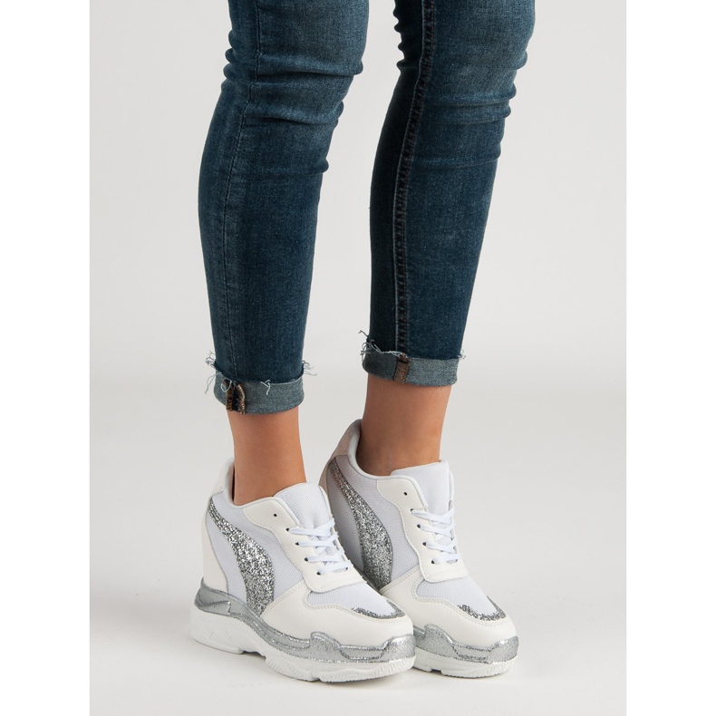 White Sneakers With Glitter VICES 1