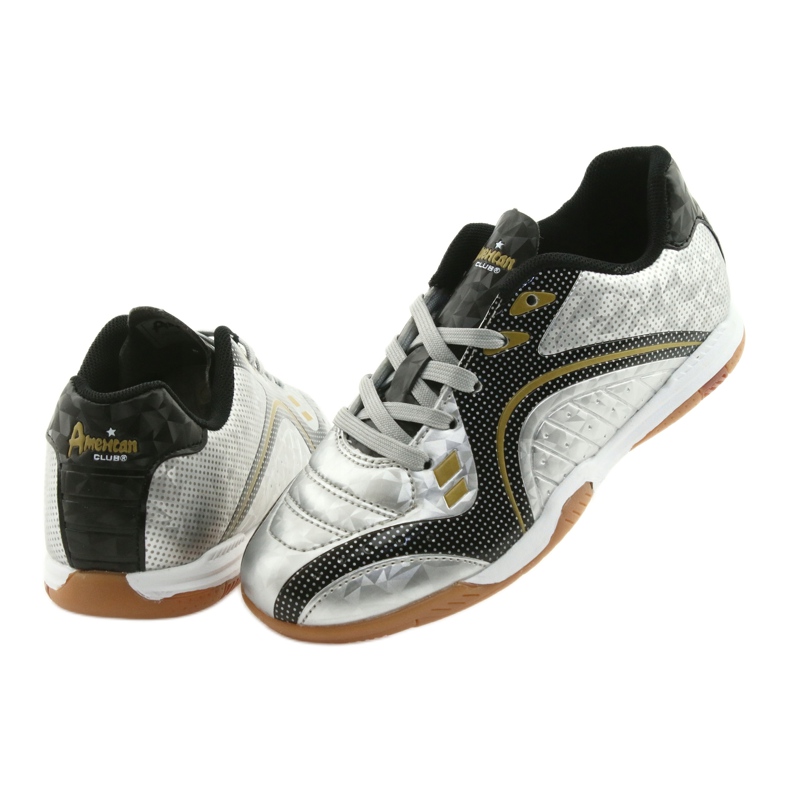 American Club OG13 Silver sports indoor shoes black grey yellow 4 American Club OG13 Silver sports indoor shoes black grey yellow 4