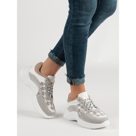 Kylie Sport Shoes With Pattern brown grey 1