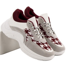 Kylie Sport Shoes With Pattern grey red 1
