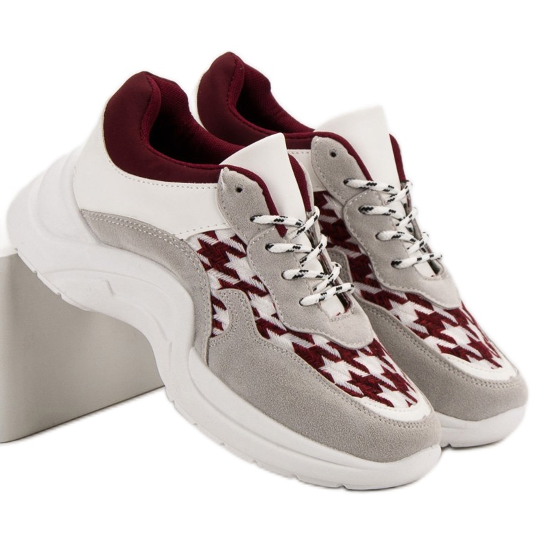 Kylie Sport Shoes With Pattern grey red 1