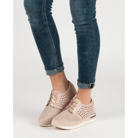 Aclys Openwork Pink Brogues brown 2