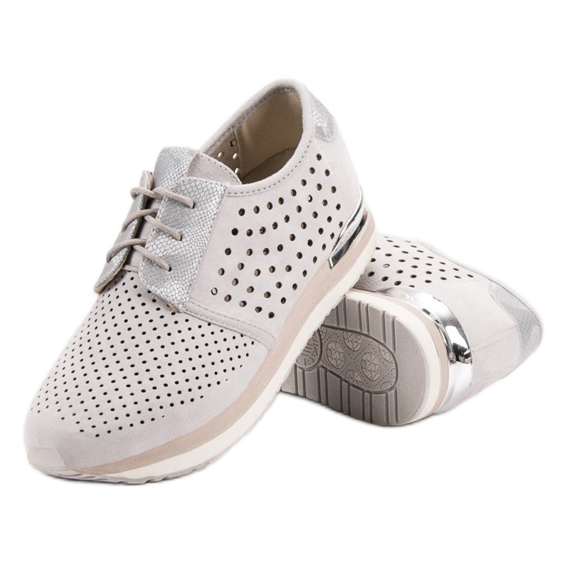 Aclys Openwork gray shoes grey 2