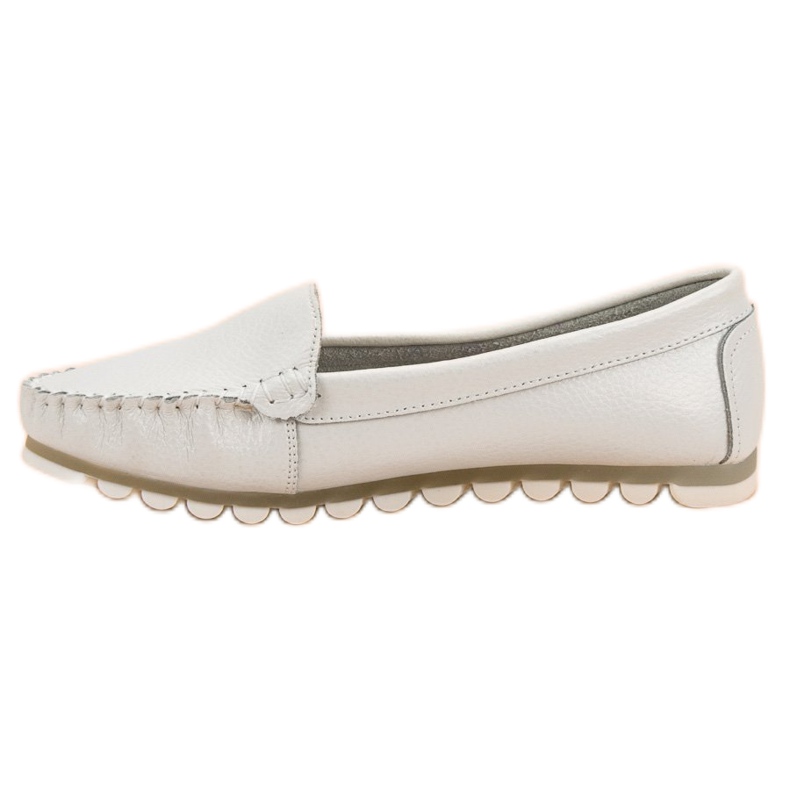 Filippo Light gray leather loafers white 2
