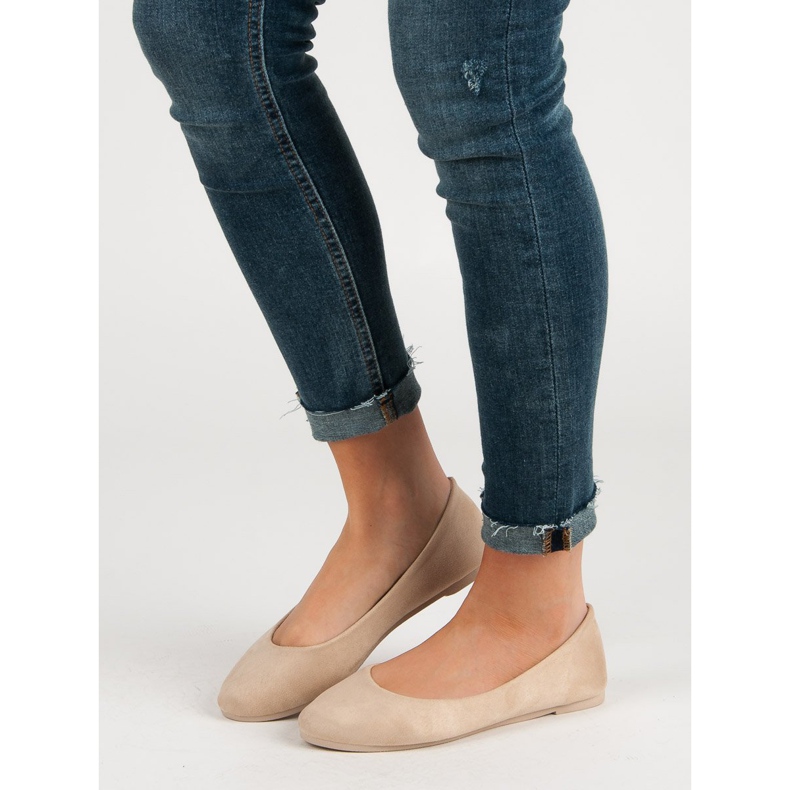 Beige Suede VICES ballerinas 2