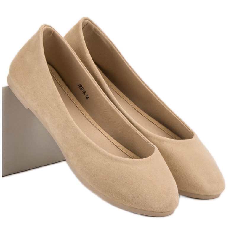 Beige Suede VICES ballerinas 1