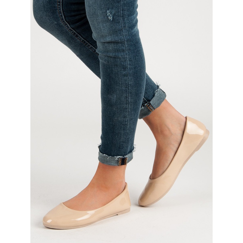 Lacquered VICES ballerinas brown 2