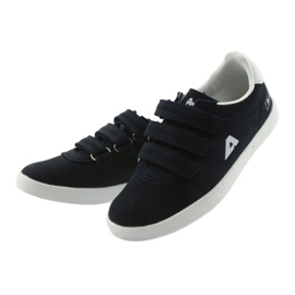 Sport shoes leather insert American Club BS06 white navy blue 3