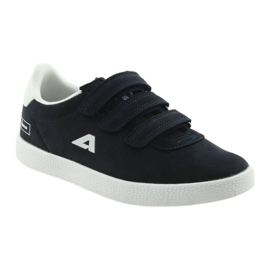 Sport shoes leather insert American Club BS06 white navy blue 1