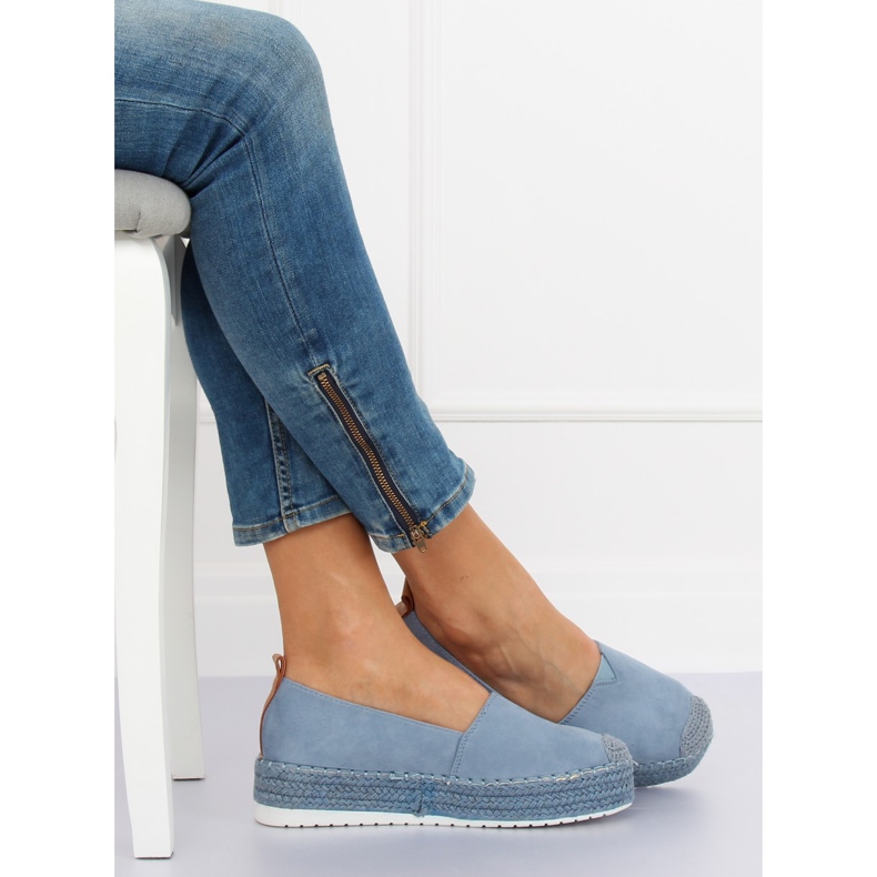 Espadrilles on the high-heels blue BL247 Blue II-GAT 1