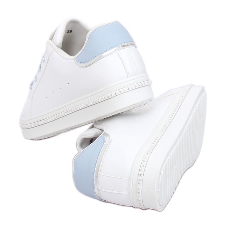 Women's white and blue sneakers H99-36 Blue 1