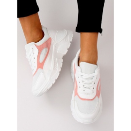 White and pink sports shoes PP-37 WHITE / PINK 1