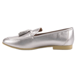 Fringed Silver Moccasins VICES grey 2