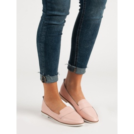 Mazaro Pink Leather Loafers 2