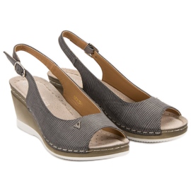 Gray VINCEZA sandals grey 1