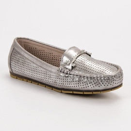 Kylie Shiny loafers grey 1