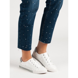 Kylie White Sneakers With Stars 2
