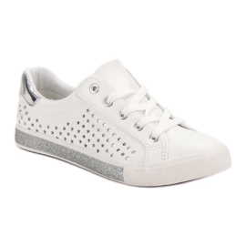 Kylie White Sneakers With Stars 1