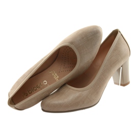 Women's leather pumps with flexible sole Arka 5137 beige 5 Women's leather pumps with flexible sole Arka 5137 beige 5