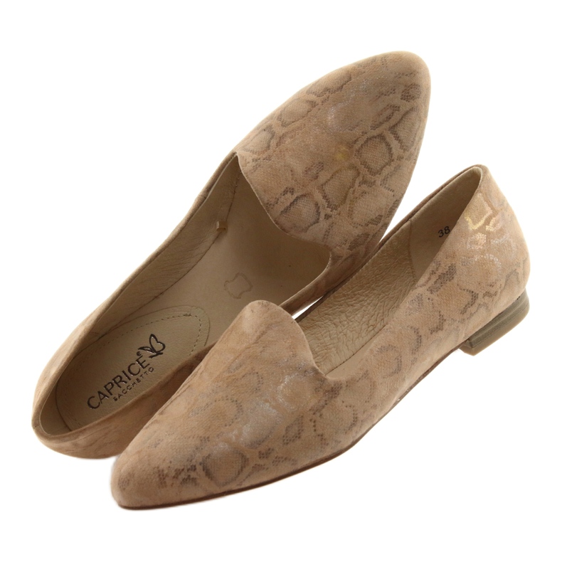 Lordsy ballerinas for women leather Caprice 24203 beige 5