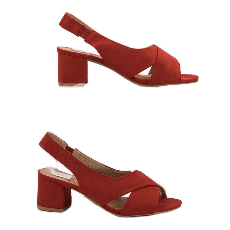 Kylie Suede Red Sandals 1