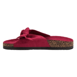 VINCEZA Slippers With Bow pink 2