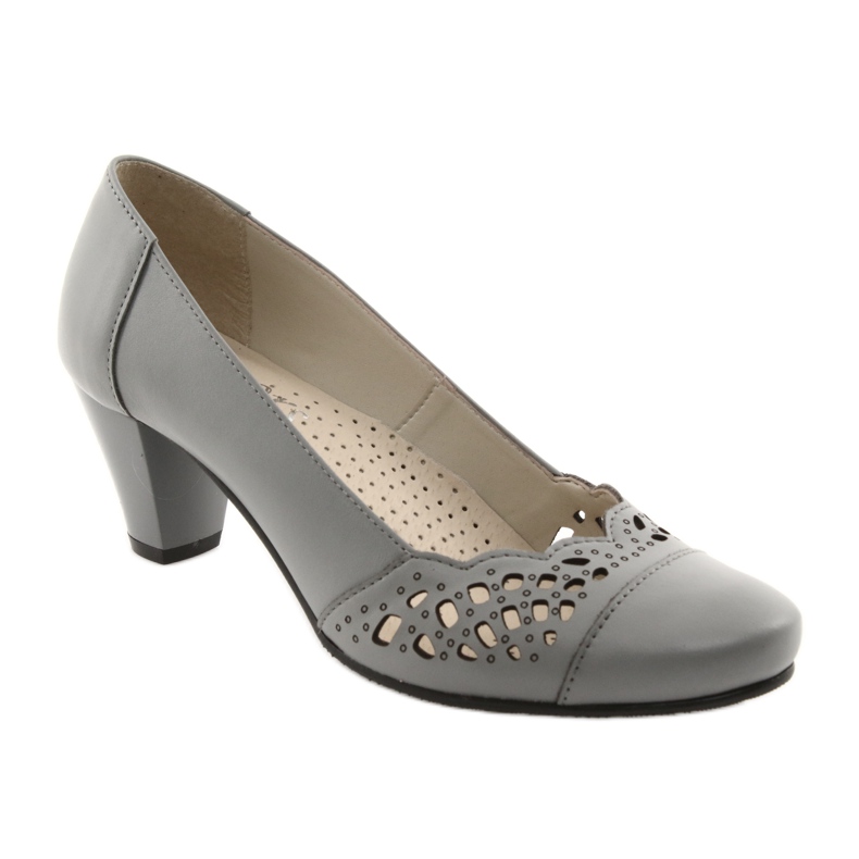 Openwork pumps for women Gregors 745 gray grey 1