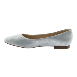 Ballerinas pumps for women Caprice 22104 silver blue grey 2
