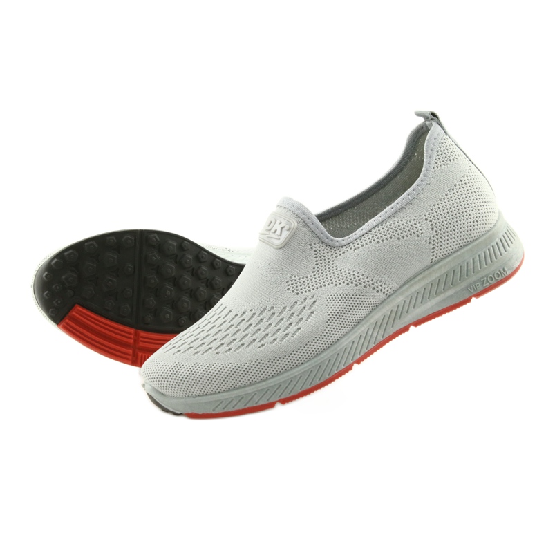 Gray Slip Gray Sport Shoes DK SA089 grey red 5