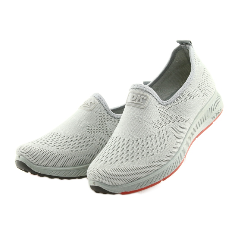 Gray Slip Gray Sport Shoes DK SA089 grey red 3