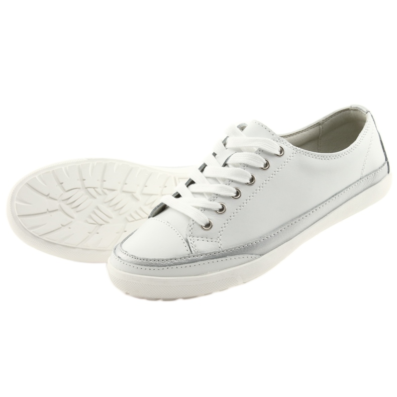 Sports shoes for women, tied Filippo 703 white silver grey 5 Sports shoes for women, tied Filippo 703 white silver grey 5