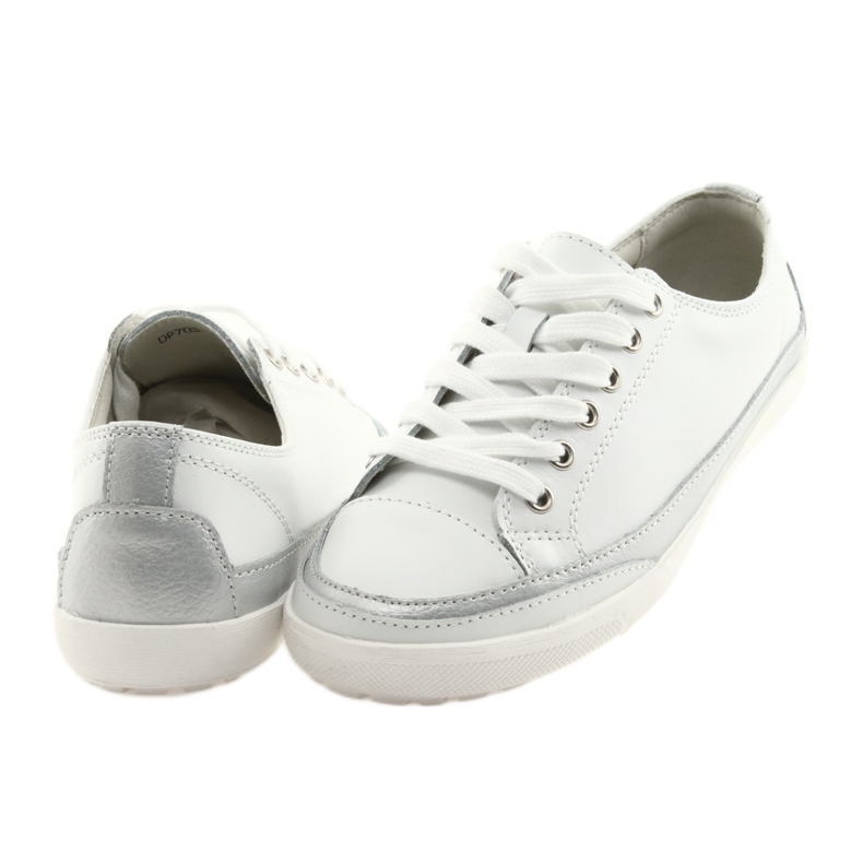 Sports shoes for women, tied Filippo 703 white silver grey 4 Sports shoes for women, tied Filippo 703 white silver grey 4